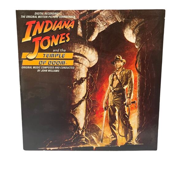 Indiana Jones and the Temple of Doom movie soundtrack Original vinyl LP record - Picture 1 of 8